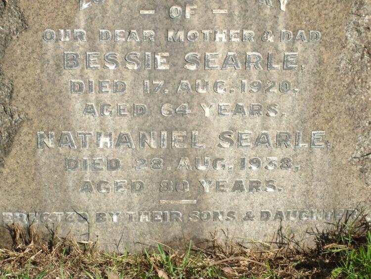 SEARLE Nathaniel -1938 & Bessie -1920