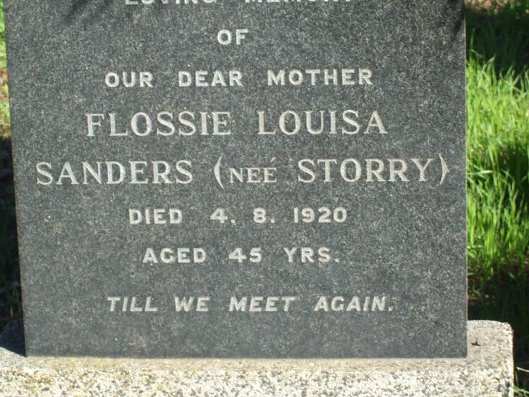 SANDERS Flossie Louisa nee STORRY -1920