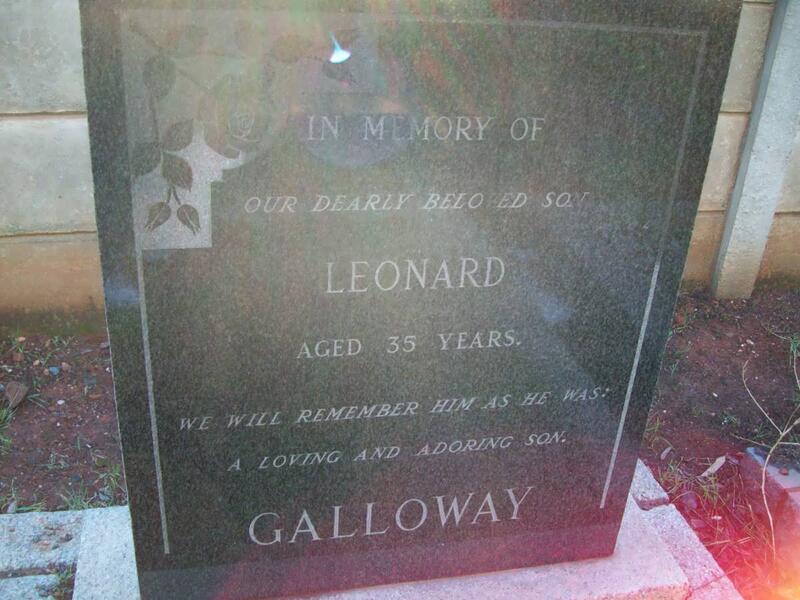 GALLOWAY Leonard