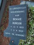BURGER Bennie 1933-1989