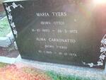 TYERS Maria nee OTTO 1880-1972 :: CARBONATTO Alma nee TYERS 1915-1972