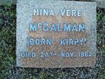 McCALMAN Nina Vera nee KIRBY -1962