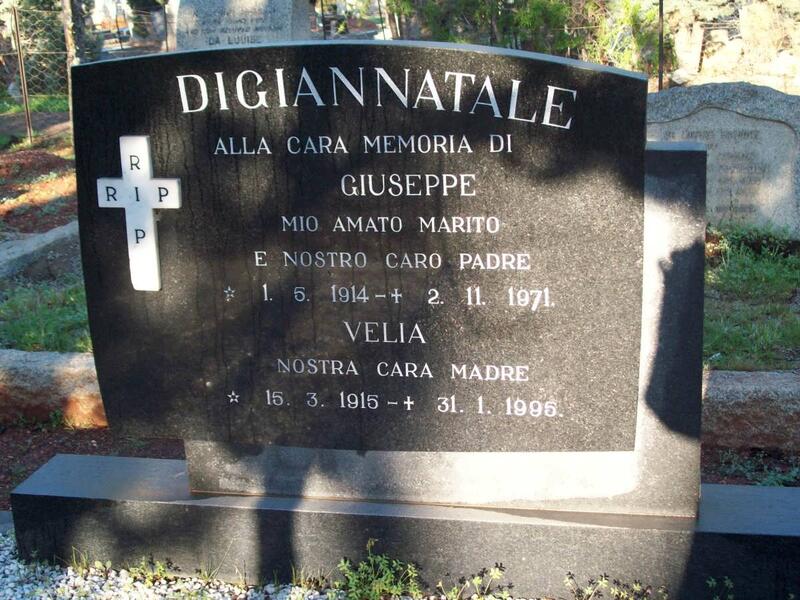 DIGIANNATALE Giuseppe 1914-1971 & Velia 1915-1995