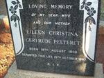 PELTERET Eileen Christina Gertrude 1905-1967