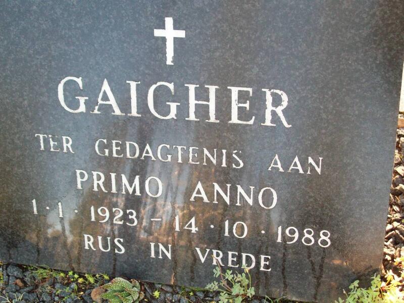 GAIGHER Primo Anno 1923-1988
