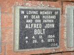 BOLT Alfred John 1904-1977