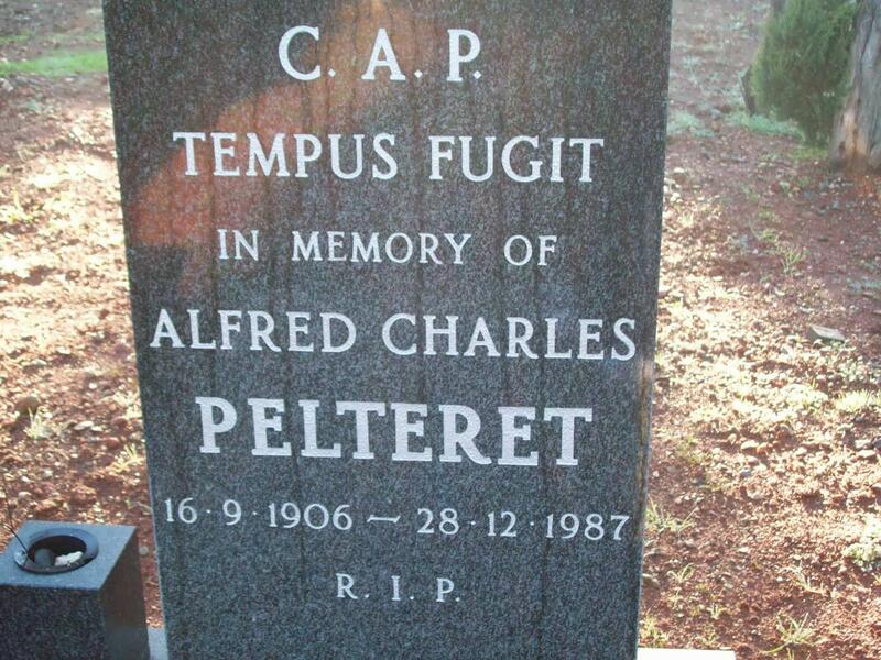PELTERET Alfred Charles 1906-1987