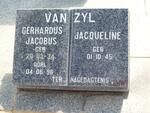 ZYL Gerhardus Jacobus, van 1934-1996 & Jacqueline 1945-