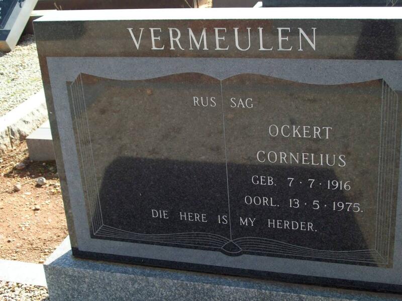 VERMEULEN Ockert Cornelius 1916-1975
