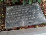 AGENBAG Elizabeth C.W. 1895-1986