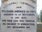 TOIT Wijnand Andries, du 1893-1911