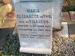 VOS Maria Elizabeth, de nee DE VILLIERS 1843-1918