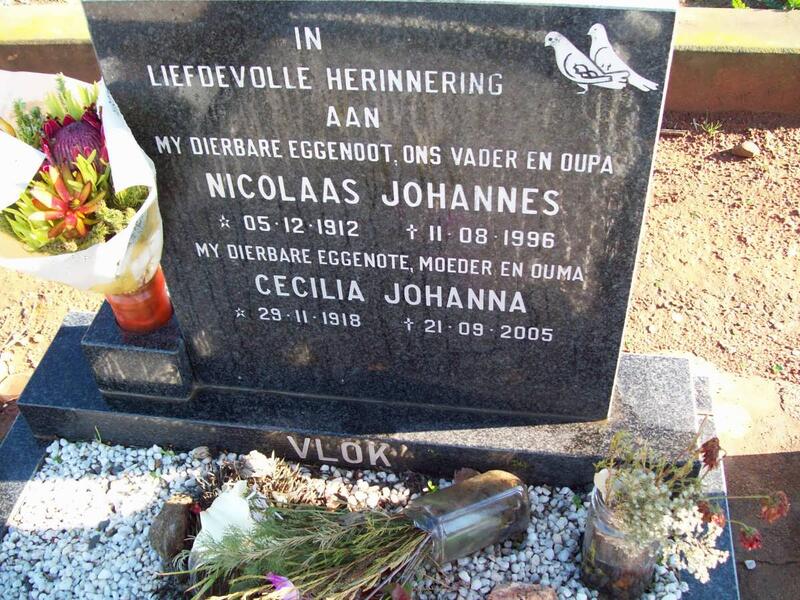 VLOK Nicolaas Johannes 1912-1996 & Cecilia Johanna 1918-2005
