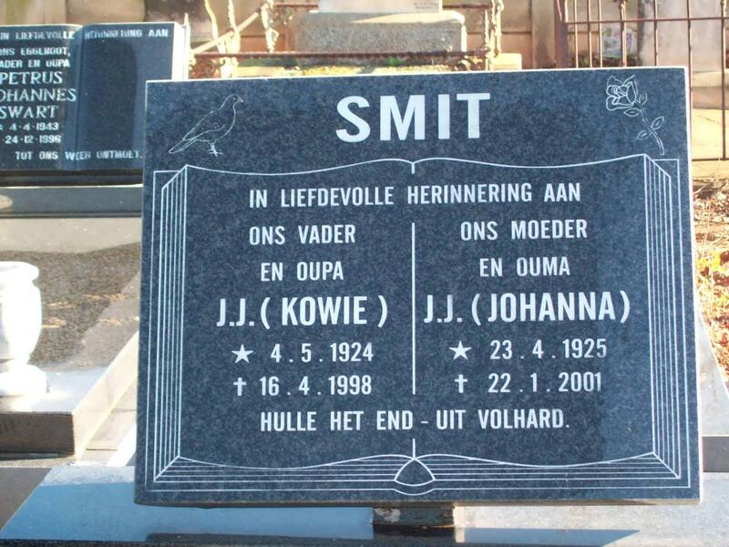 SMIT J.J. 1924-1998 & J.J. 1925-2001