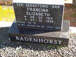 BADENHORST Francina Elizabeth 1915-1996