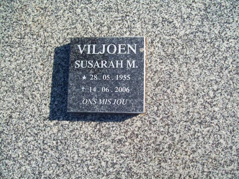 VILJOEN Susarah M. 1955-2006