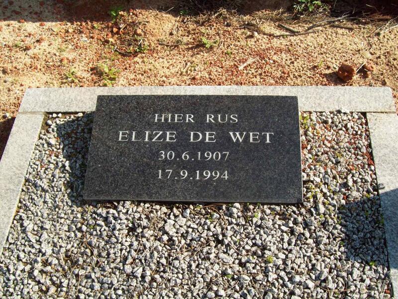 WET Elize, de 1907-1994