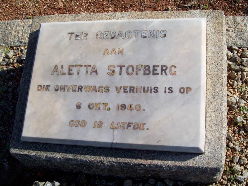 STOFBERG Aletta -1940
