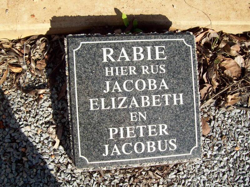 RABIE Pieter Jacobus en Jacoba Elizabeth