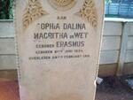 WET Sophia Dalina Magritha, de nee ERASMUS 1834-1910
