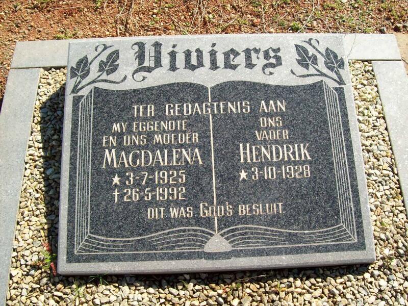 VIVIERS Hendrik 1928- & Magdalena 1925-1992