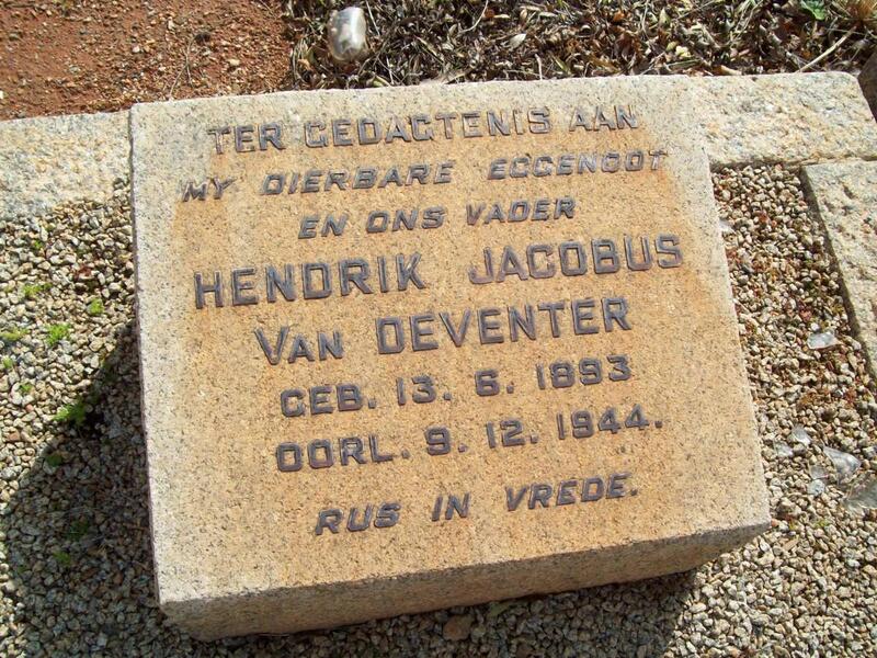 DEVENTER Hendrik Jacobus, van 1893-1944