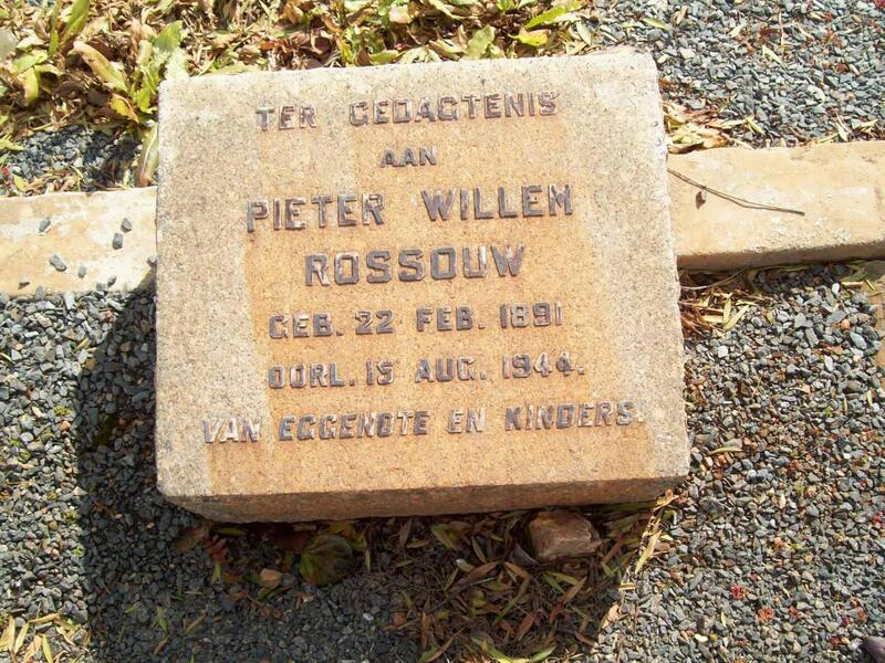 ROSSOUW Pieter Willem 1891-1944