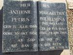 ? Anthonie Petrus 1868-1952 & Margaretha Wilhelmina MARAIS 1880-1966