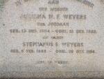 WEYERS Stephanus S. 1898-1954 & Susanna M.F. JORDAAN 1904-1952