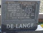 LANGE Barend J., de 1909-1992 & Aletta P.T. 1912-2001