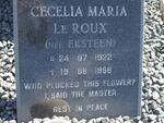 ROUX Cecelia Maria, le nee EKSTEEN 1922-1998