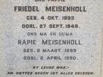 MEISENHOLL Friedel 1893-1949 & Rapie 1899-1990