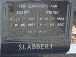 SLABBERT Josef 1925-1997 & Riekie 1904-1992