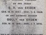 EEDEN D.H., van 1883-1948 & Dolly 1891-1976