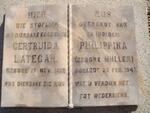 LATEGAN Gertruida -1912 :: LATEGAN Philippina nee MULLER -1947