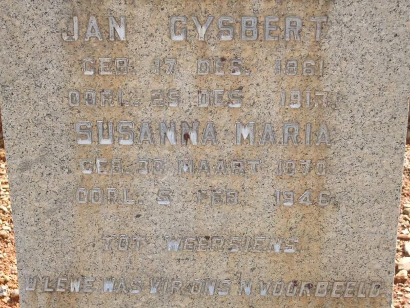 ? Jan Gysbert 1861-1973 & Susanna Maria 1870-1946