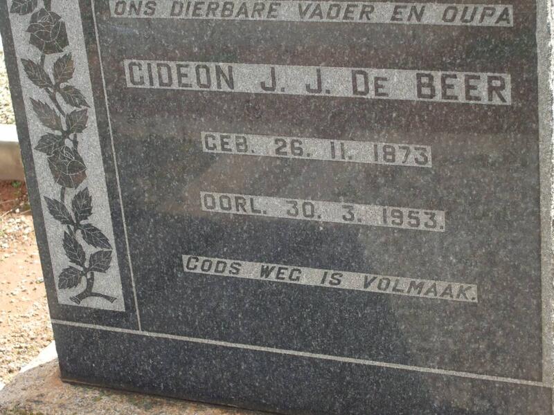 BEER Gideon J.J., de 1873-1953