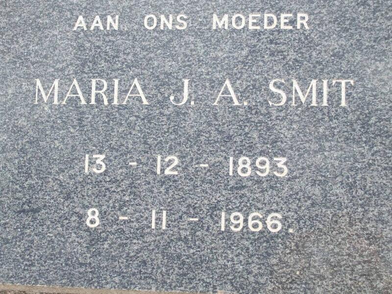 SMIT Maria J.A. 1893-1966