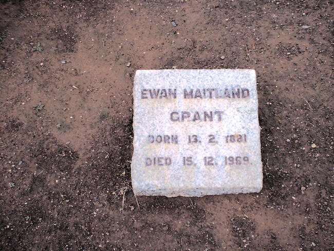 GRANT Ewan Maitland 1881-1969