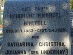 BINEDELL Heinrich Immanuel 1883-1928 & Catharina Christina Johanna UNDERHAY 1887-1949