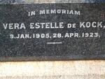 KOCK Vera Estelle, de 1905-1923