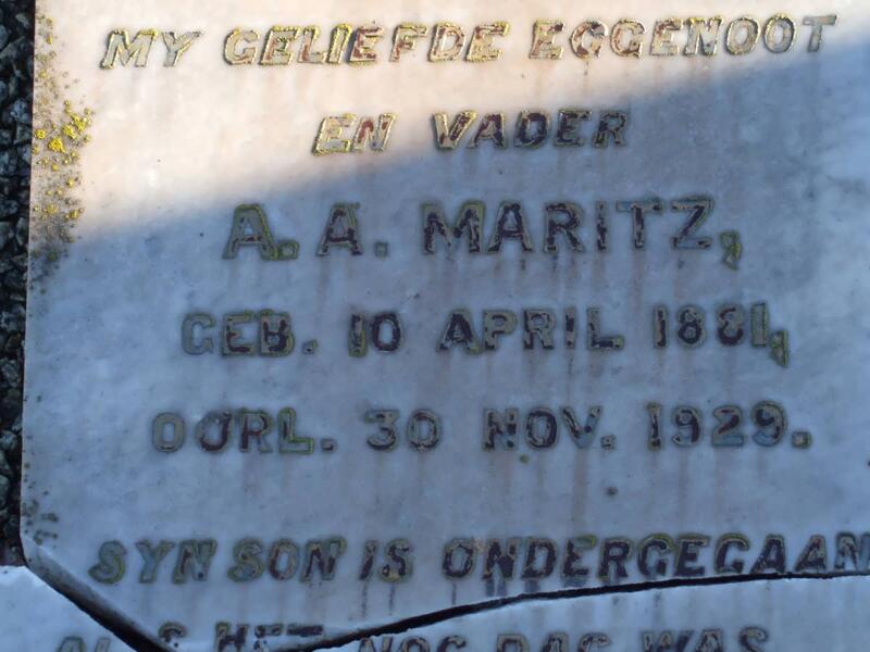 MARITZ A.A. 1881-1929