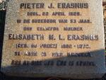 ERASMUS Pieter J. -1929 & Elizabeth M.L. DU PREEZ 1882-1972