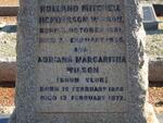 WILSON Rolland Mitchell Henderson 1881-1935 & Adriana Margaritha VLOK 1888-1972