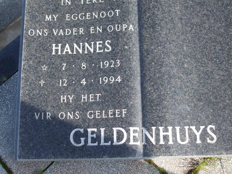 GELDENHUYS Hannes 1923-1994