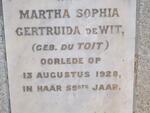 WIT Martha Sophia Gertruida, de nee DU TOIT -1928