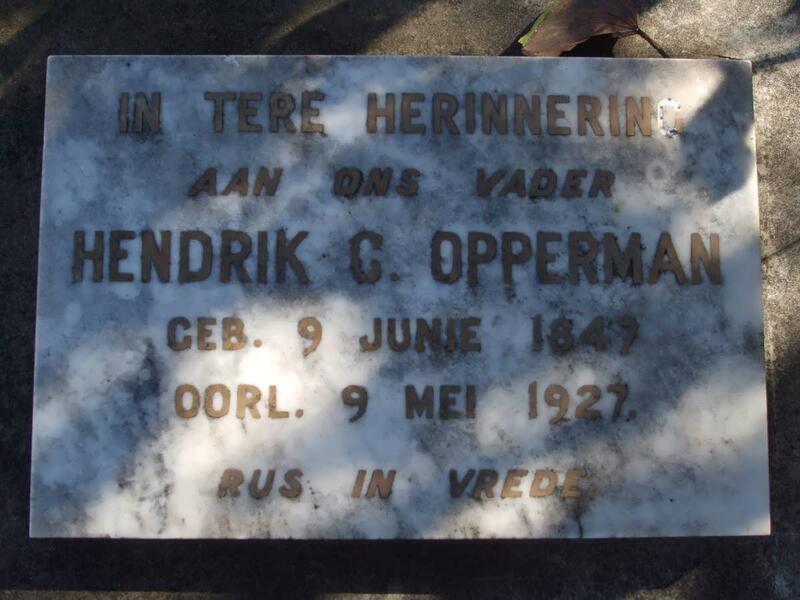 OPPERMAN Hendrik C. 1847-1927
