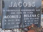 JACOBS Jacobus J. 1839-1921 & Helena C. VILJOEN 1843-1928