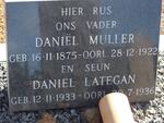 MULLER Daniel 1875-1922 :: LATEGAN Daniel 1933-1936