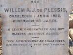 PLESSIS Willem A.J., du -1923